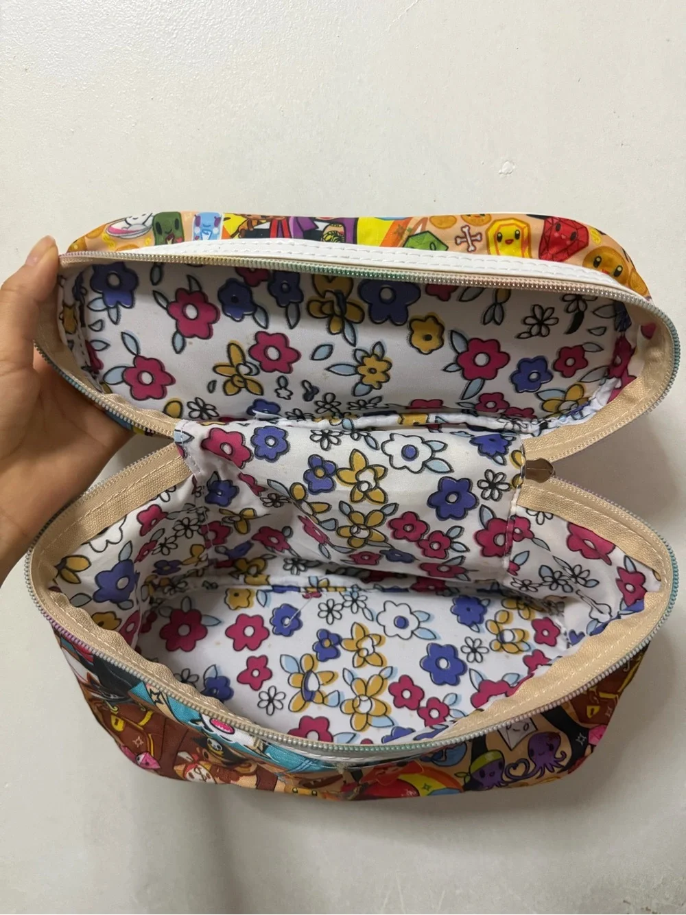 Colorful Cartoon Print Cosmetic Case